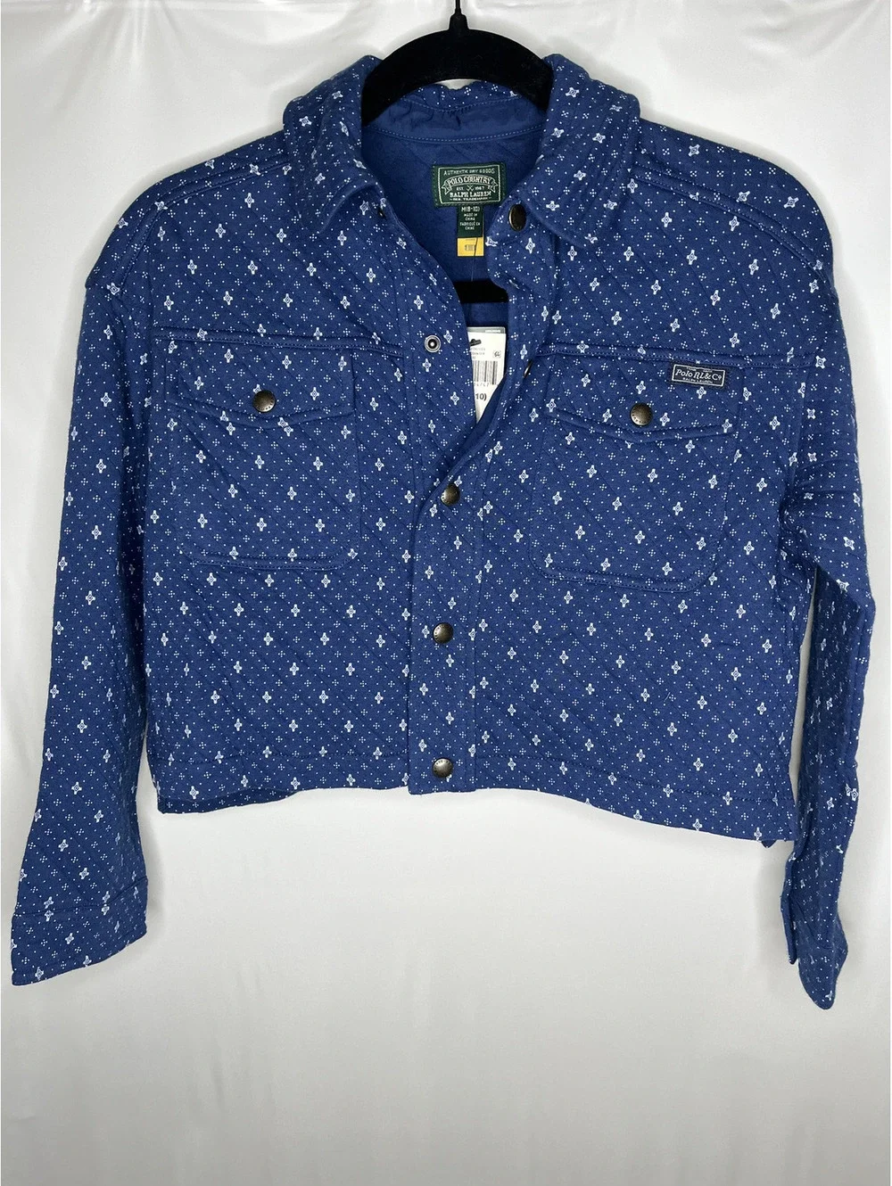NWT Polo Ralph Lauren Girl's Blue/Country Jacket Size M(8-10)